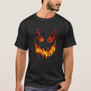 Jack O Lantern Face Raging Fire T-Shirt