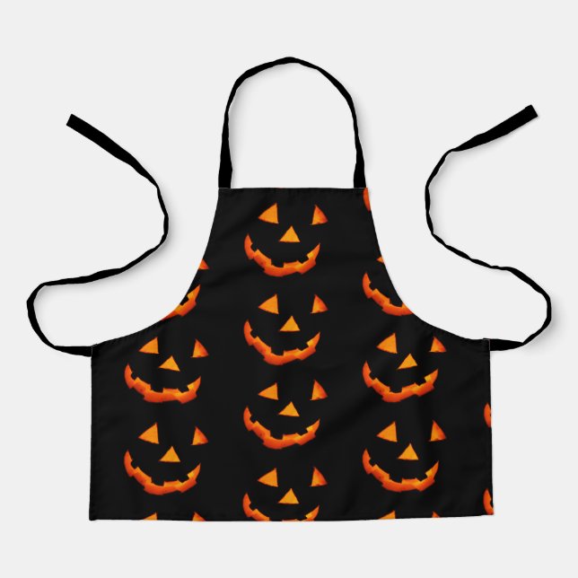 Jack-o'-Lantern Faces apron (Front)