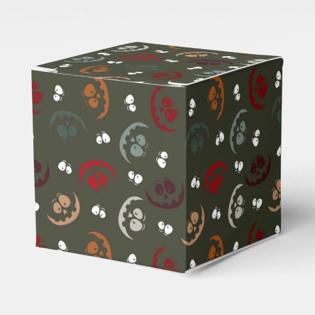 Jack-O-Lantern Faces Favour Box (Front Side)