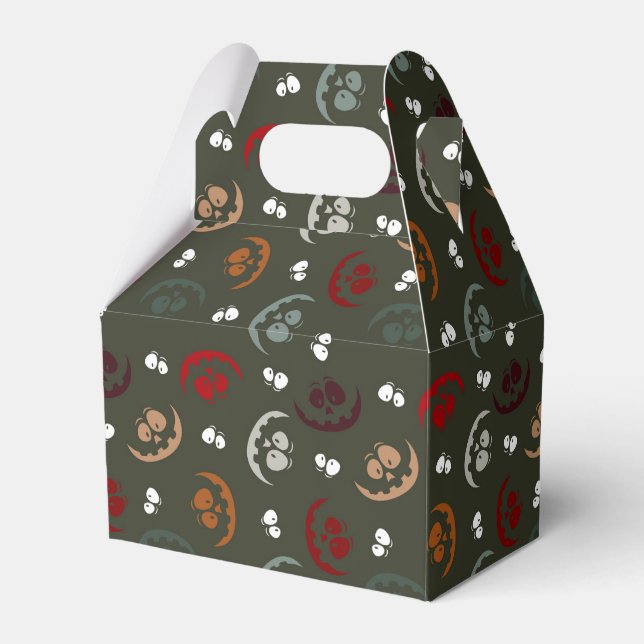 Jack-O-Lantern Faces Favour Box (Front Side)