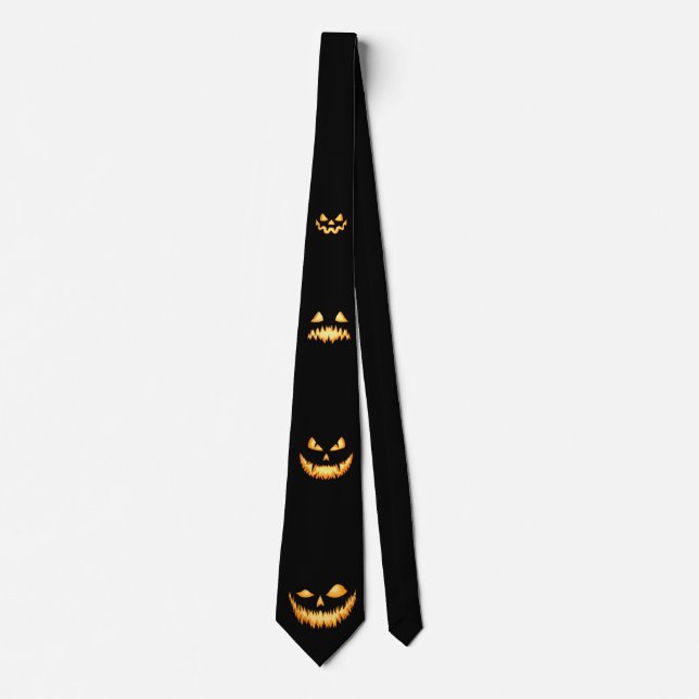 Jack O Lantern Faces Tie (Front)