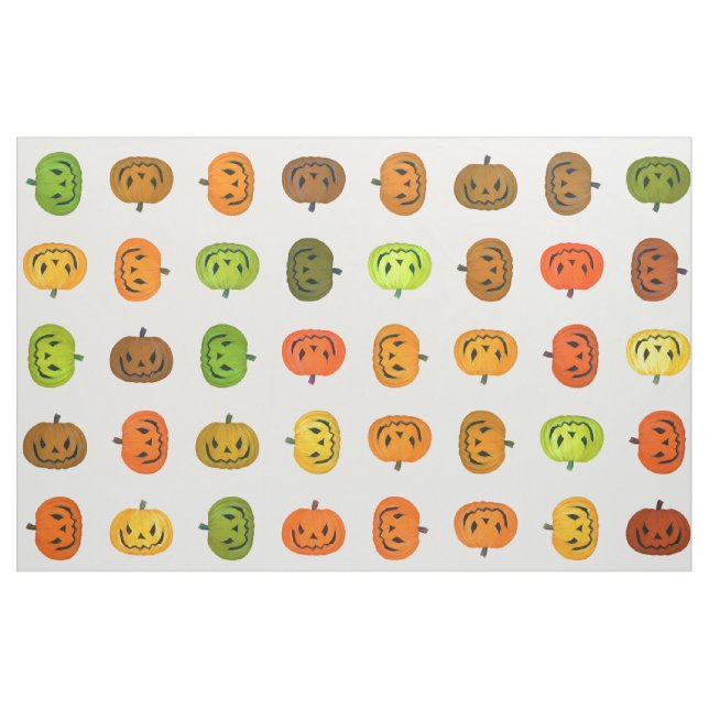 Jack-O-Lantern Fun Print Fabric (Fat Quarter)