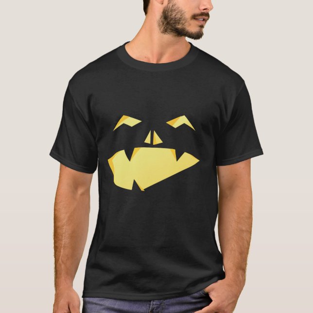 Jack O Lantern Funny Face Halloween Shirt (Front)