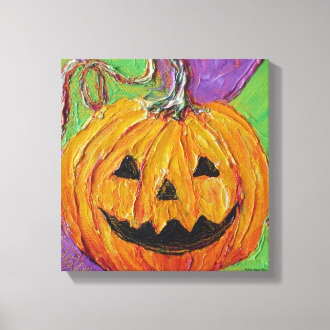 Jack-O-Lantern Gallery Wrap Canvas Print (Front)