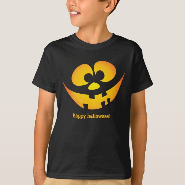 Jack-o'-lantern goofy faces - Happy Halloween! T-Shirt (Front)