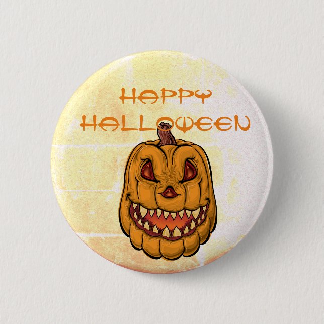 Jack-O-Lantern Halloween 6 Cm Round Badge (Front)