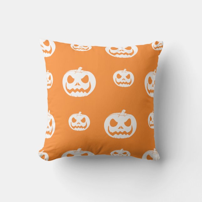 Jack O Lantern Halloween  Cushion (Front)