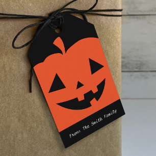 Jack-O-Lantern Halloween Gift Tags
