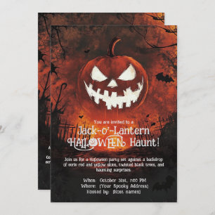 Jack-o'-Lantern HALLOWEEN Haunt! Invitation