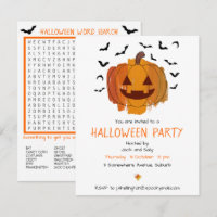 Jack O Lantern Halloween Invitation