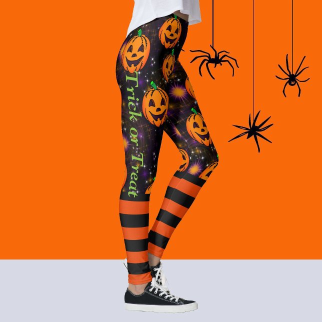 Jack-O-Lantern Halloween Leggings Pumpkin Pants (Creator Uploaded)