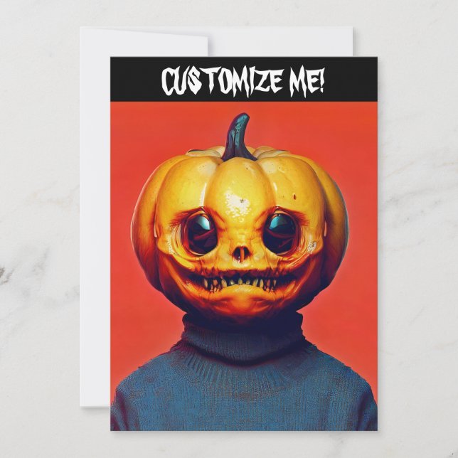 Jack-O-Lantern Halloween Party  Invitation (Front)