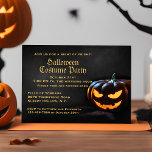 Jack-O-Lantern Halloween Party Invitation<br><div class="desc">A fully customisable Halloween party card with a jack-o-lantern on dark background. The perfect choice for a Halloween costume party,  birthday party,  sweet 16 party or any other spooktacular event.</div>