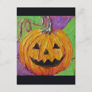 Jack-O-Lantern Halloween Post Card