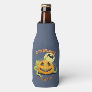 Jack O' Lantern Halloween Pumpkin Bottle Cooler