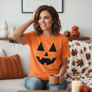 Jack-O-Lantern Halloween Pumpkin Face T-Shirt