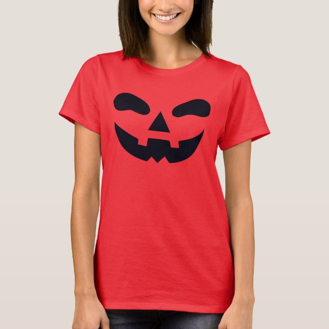 Jack O Lantern Halloween Pumpkin T-Shirt (Front)