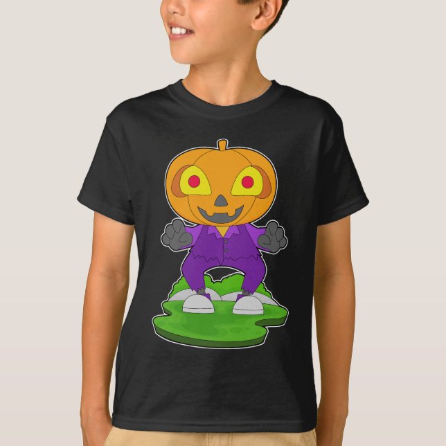 Jack O Lantern Halloween Pumpkin T-Shirt (Front)