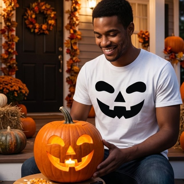 Jack O Lantern Halloween Pumpkin Tri-Blend Shirt (Creator Uploaded)