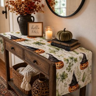 Jack 'O Lantern Halloween Short Table Runner