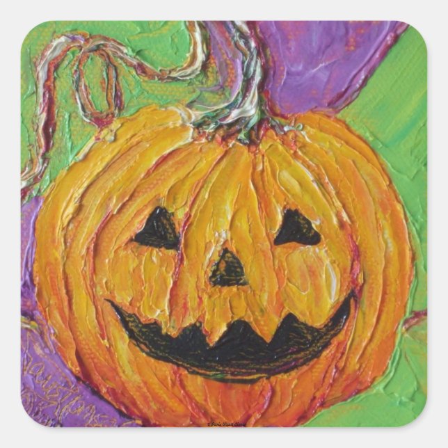 Jack-O-Lantern Halloween Sticker (Front)