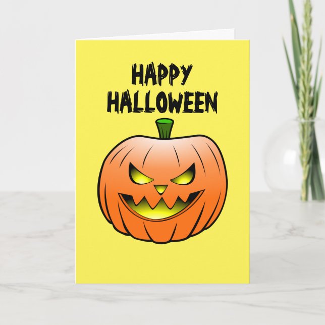 Jack-o-lantern Happy Halloween Invitation (Front)