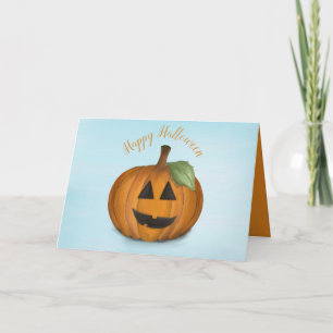 Jack O Lantern in Pumpkin Patch Card