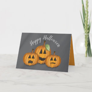 Jack O Lantern in Pumpkin Patch  Card