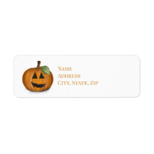 Jack O Lantern in Pumpkin Patch Label