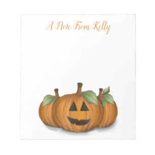 Jack O Lantern in Pumpkin Patch  Notepad