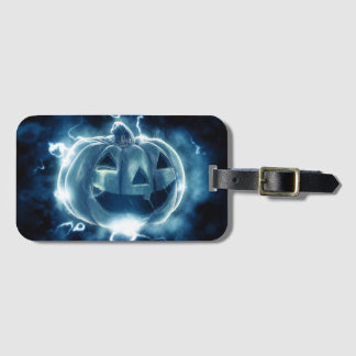 jack-o-lantern in the rain luggage tag