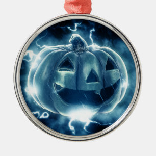  jack-o-lantern in the rain metal tree decoration