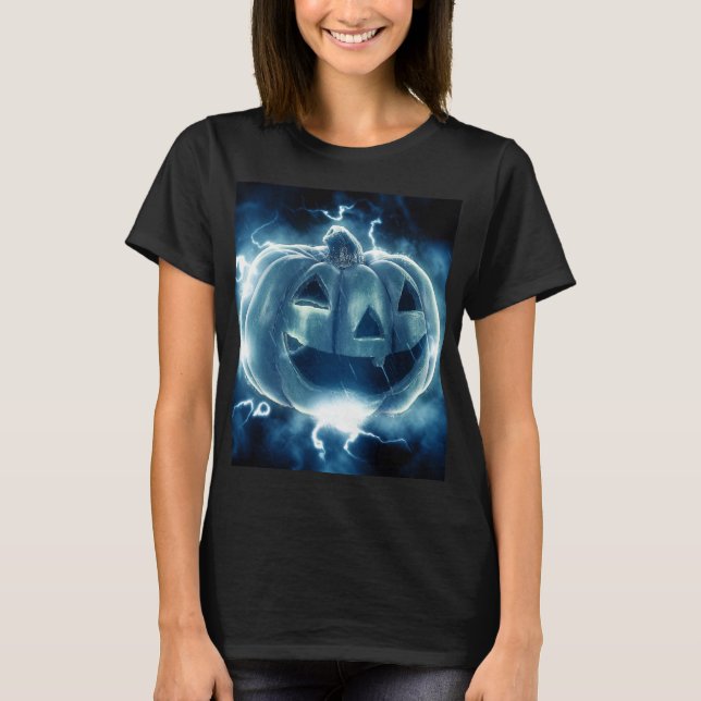 jack-o-lantern in the rain T-Shirt (Front)