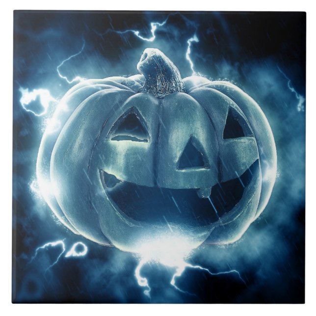  jack-o-lantern in the rain tile (Front)