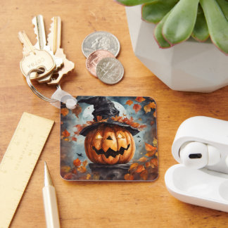 Jack O Lantern Key Ring