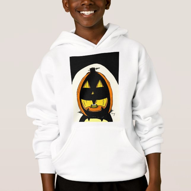 Jack o' Lantern Kids Hooded Sweatshirt (Front)