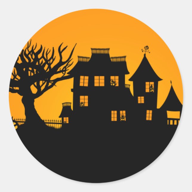 Jack O Lantern Manor Classic Round Sticker (Front)