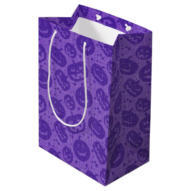 Jack-O-Lantern Medium Gift Bag (Back Angled)
