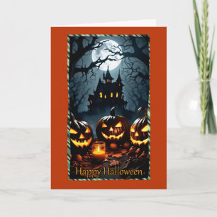 Jack-O-Lantern Meeting Halloween Card