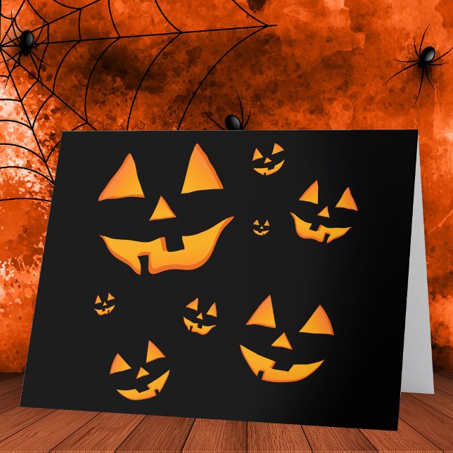 Jack-O-Lantern or Jack O’Lantern eyes and smiling  Thank You Card (Creator Uploaded)