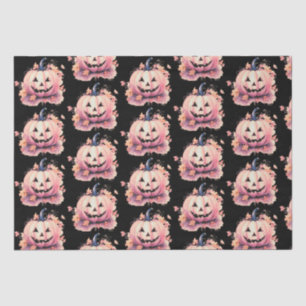 Jack-O' Lantern Orange Leaves Black Halloween Tissue Paper