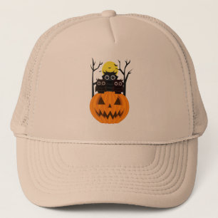Jack O lantern & Owls Trucker Hat