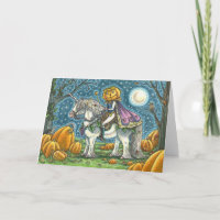 JACK O LANTERN PRINCE ON HIS MAGIC UNICORN Blank