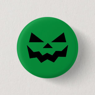 Jack-o-lantern pumpkin face 3 cm round badge