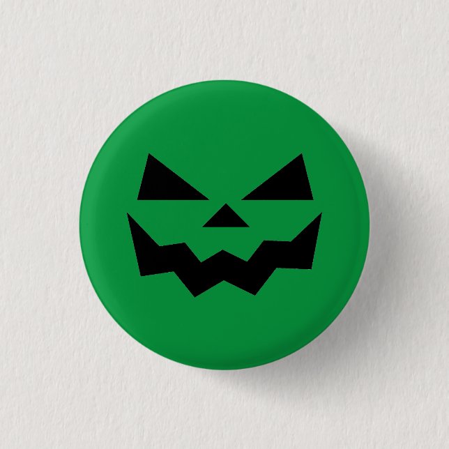 Jack-o-lantern pumpkin face  3 cm round badge (Front)
