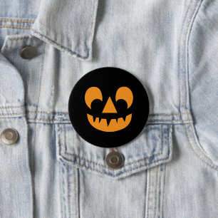 Jack O Lantern Pumpkin Face 7.5 Cm Round Badge