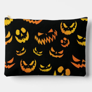 Jack O Lantern Pumpkin Face Accessory Pouch