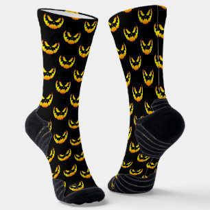 Jack O Lantern Pumpkin Face Gradient Socks