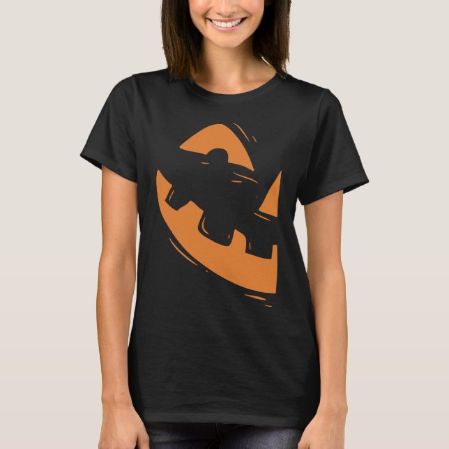 Jack-o-lantern Pumpkin Face Halloween Matching Cou T-Shirt (Front)