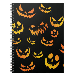 Jack O Lantern Pumpkin Face Notebook